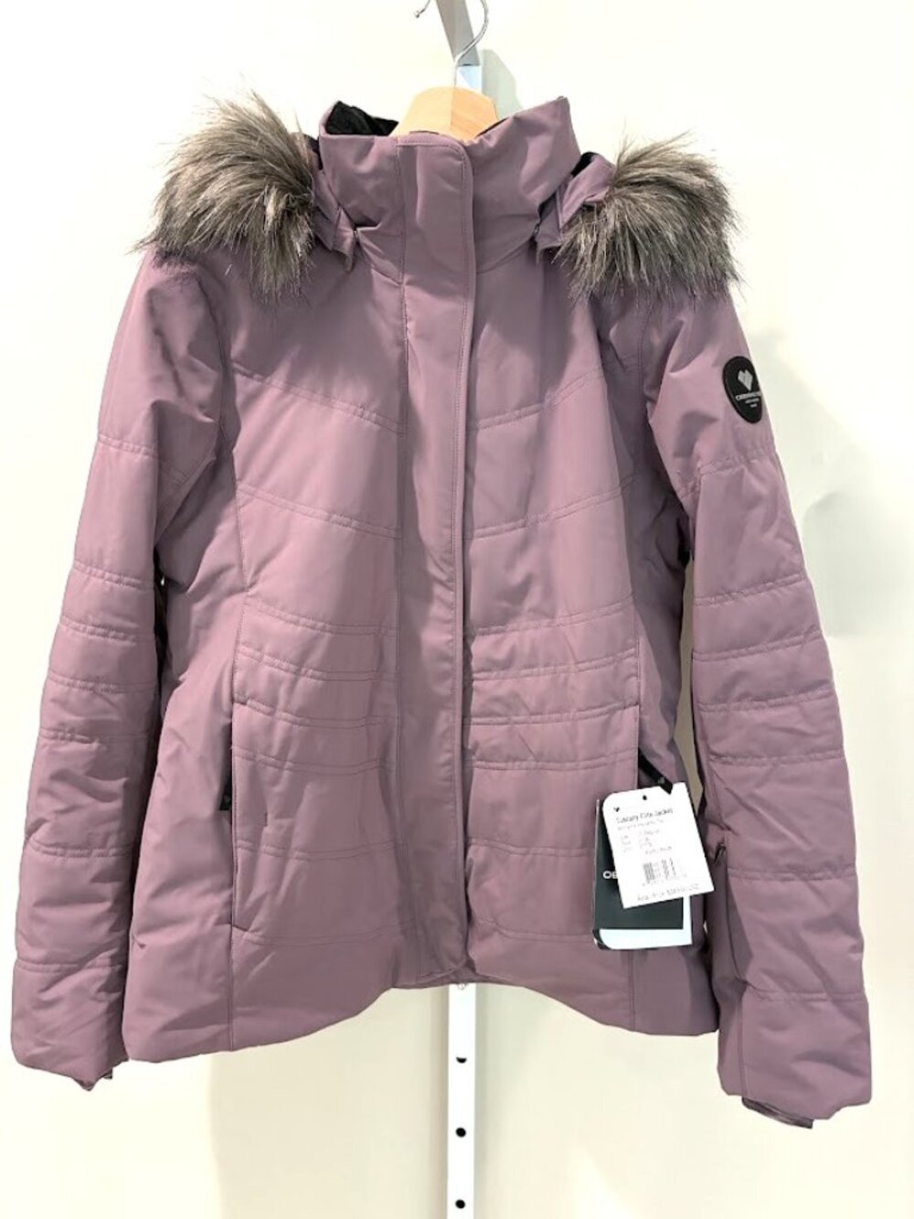 NWT Obermeyer Tuscany Elite Ski Jacket 10 Purple Reign Faux Fur Hood Snow $349